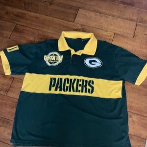 Green Bay Packers 1921 NFL Team Apparel POLO SHIRT Golf Retro